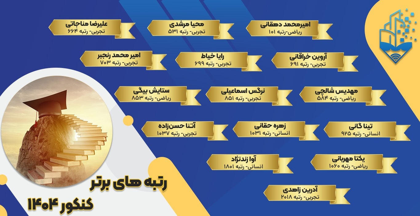 رتبه‌های برتر 1404